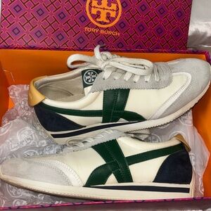 Tory Burch Hank sneaker nylon / nat suede
